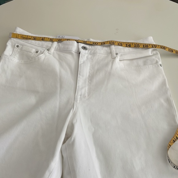 Ella Moss White High Rise Slim Straight Ankle Jean-Size 12 - Picture 12 of 15